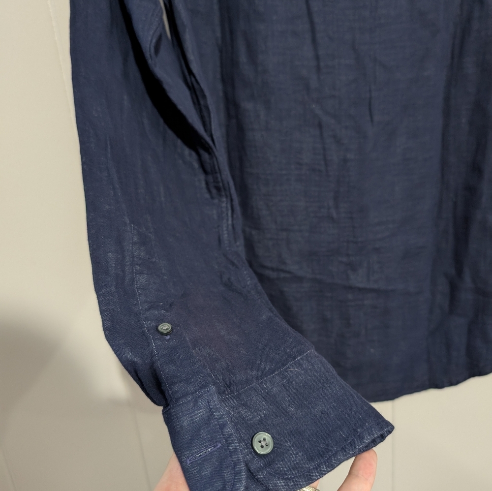 Club Monaco Inverse Ikat Men's Button Down Cotton Shirt Size Small - Picture 6 of 7